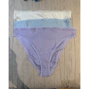3 Skims Size 4x Lace Pointelle Briefs NWT Panties bundle Lavender bone sky